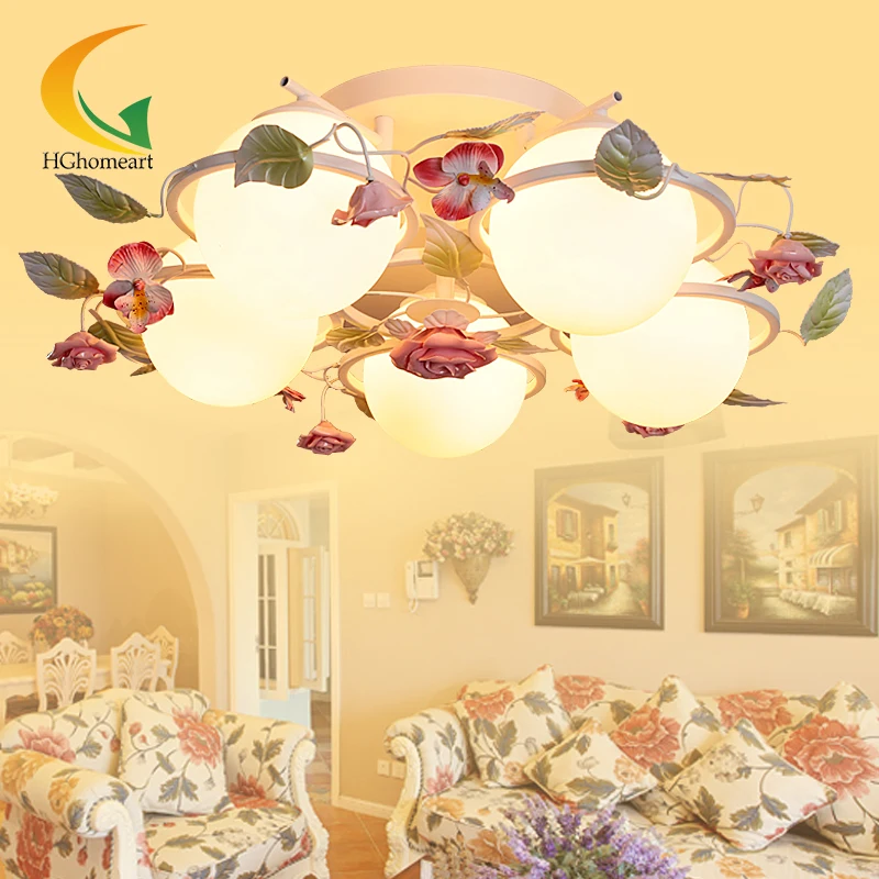 110v 220v Led E27 Pastoral Style Chandelier Living Room Ceiling Lamp Fixture Korean Romantic Flowers 110v 220v Led E27 Pastoral Style Chandelier Living Room Ceiling Lamp Fixture Korean Romantic Flowers
