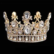 Baroque Luxury Hair Jewelry Bridal Crown Tiaras Crystal Diadem Tiaras for Bride Headbands Wedding Hair Accessories