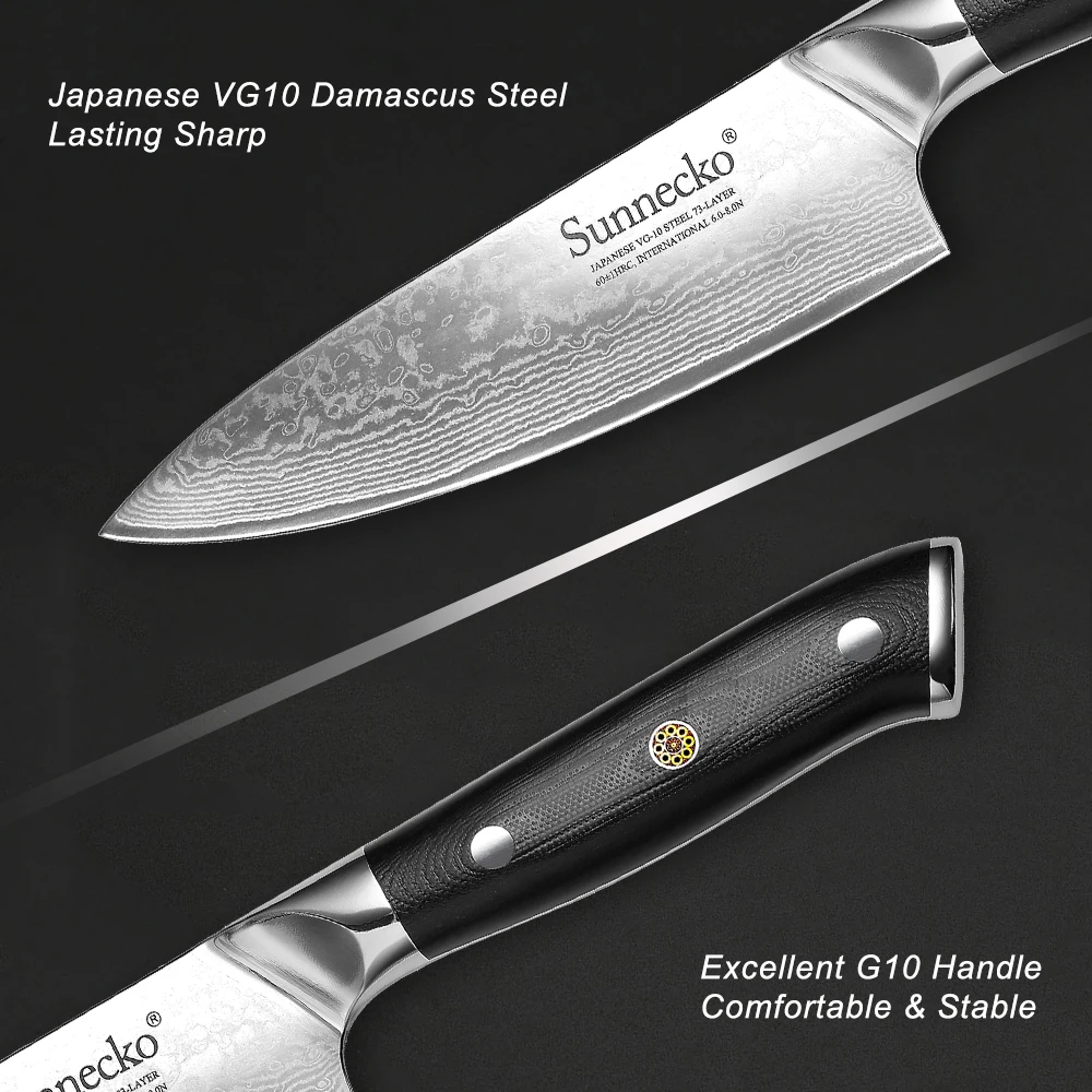  Kitchen Knife Chef Knives 6.5/ 8 inch Japanese Damascus VG10 Super Steel Core Sharp G10 Handle Vege - 32877133660