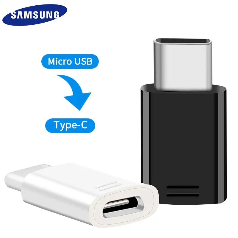 

Samsung S9 S8 plus Micro USB to USB Type C Adapter Converter Original Quick Charger Adapter Charging Lading Note8 C5 C7 C9 pro