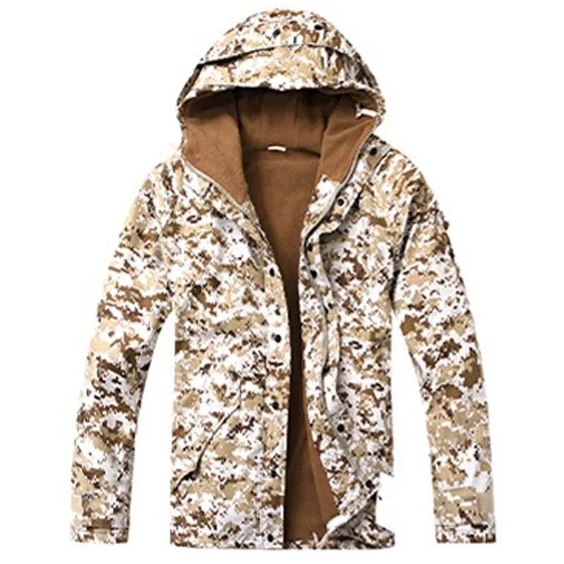 

Outdoor Military Tactical Jacket Men's Waterproof fleece Camouflage hunting hiking snowboard Jackets fishing coat