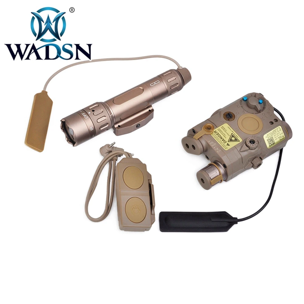WADSN страйкбол тактический светильник комбо Ла-5/PEQ-15& WMX-200 светильник вспышки& двойной пульт дистанционного управления WEX418 охотничий оружейный светильник