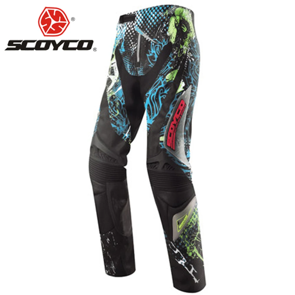 SCOYCO Motorcycle Pants Motocross Off Road Racing Hip Pads Trousers