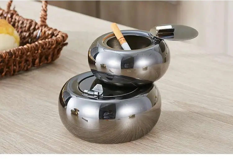 Personalized ashtray creative    thickening  drum ashtray with stainless steel stylish bar products (4) - 