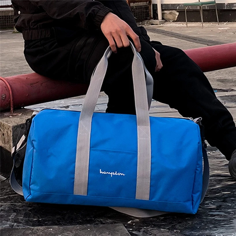 Aelicy нейлоновая сумка для мужчин и женщин для переноски duffle одного плеча Компактная сумка для поездки спортивная сумка мешок выходные