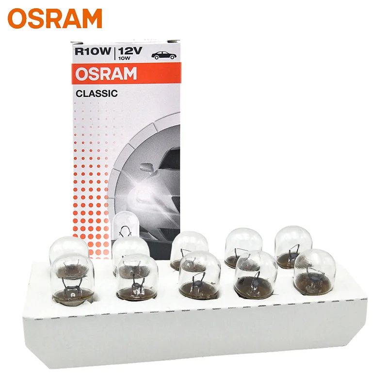 Лампа Ксеноновая OSRAM 12V первоначально R10W 5008 10 Вт Стандартный металлические основания интерьер светильник фонари освещения номерного знака производитель комплексного оборудования для сигнальных ламп,, 10 шт