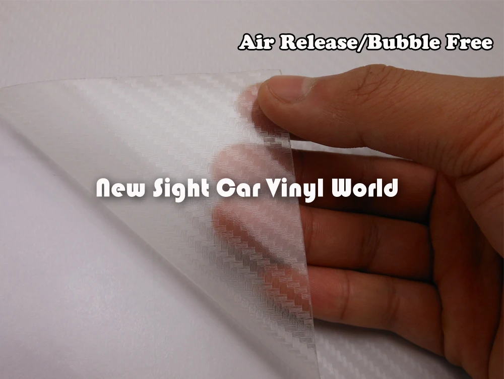 Прозрачная 3D виниловая пленка под карбон без воздушных пузырей для автомобиля Размер упаковки: 1,52*30 м/рулон