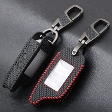 Чехол из углеродного волокна для автомобильного стайлинга, чехол для ключей Starline B9 B6 A91 A61 Twage, двухсторонняя Автомобильная сигнализация, брелок