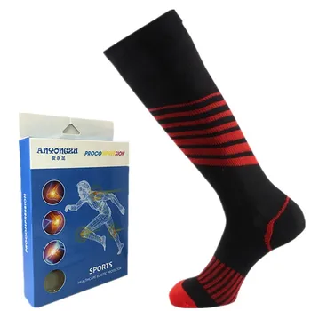

Multifunction Color Gradient Protect Ankle Medical Compression Stockings geometric Color stitching Sport Men Socks With Gift Box