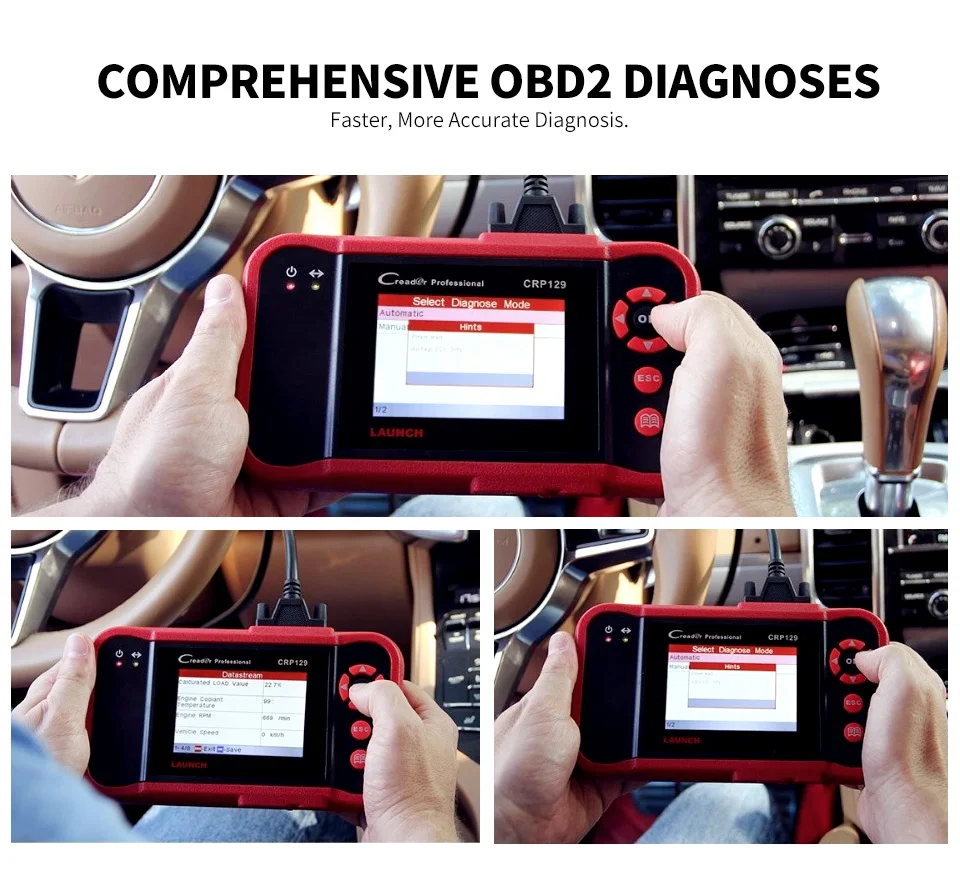 Launch CRP 129 OBD2 Читальный инструмент кодов X431 Creader CRP129 Авто сканер Инструменты OBDII