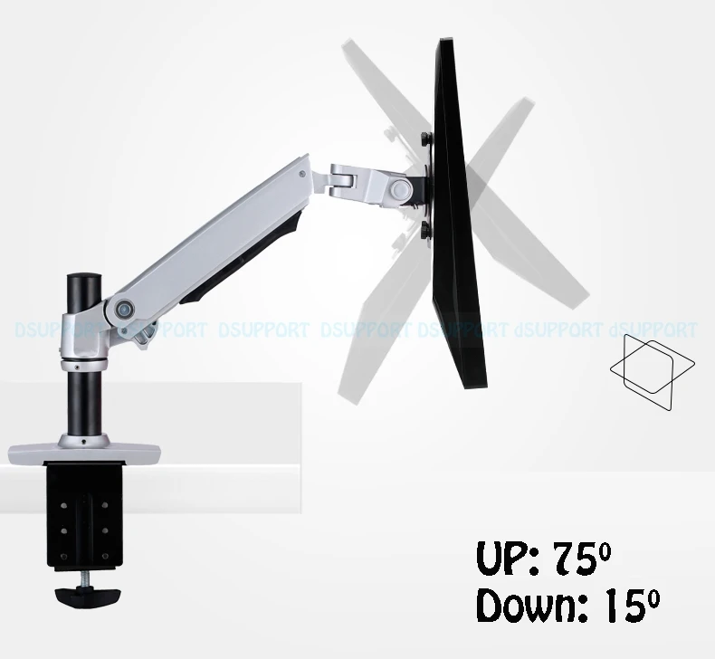 Настольный держатель для монитора с полным движением 17-32 дюймов+ 10-17 дюймов поддержка ноутбука механическая пружина с двойным рычагом Макс. Загрузка 10 кг каждый