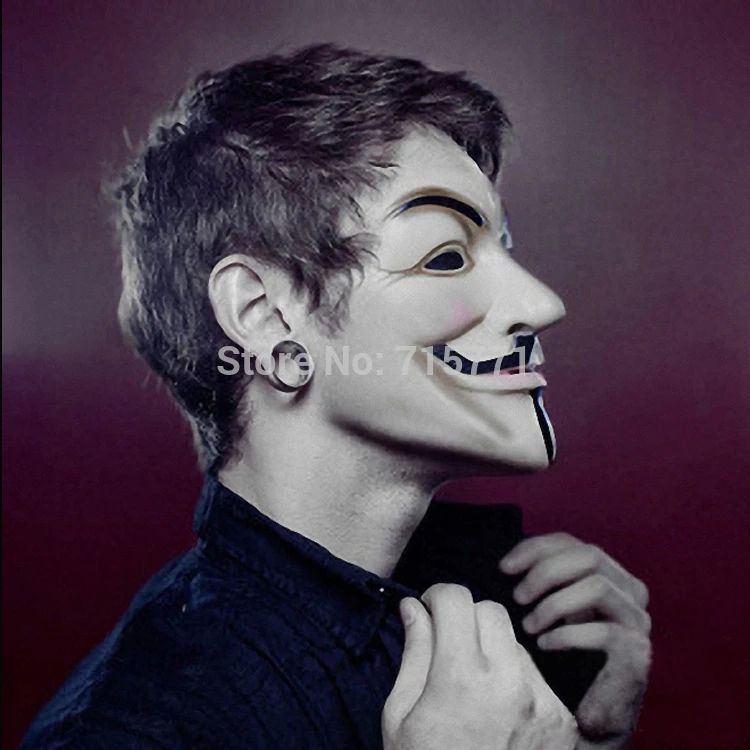 

V Anonymous mask Guy fawkes masquerade party v Vendetta Guy Fawkes mask dance masks cosplay Halloween slipknot new party masks