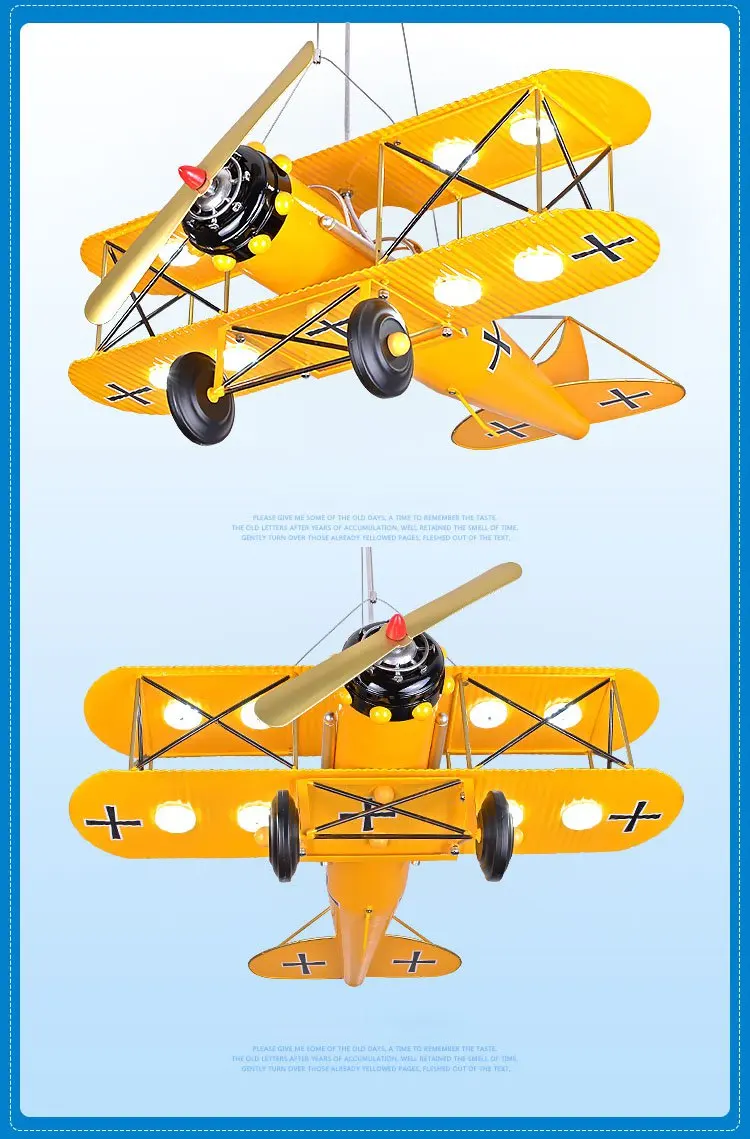 Современный окрашенный металлический самолет детская Подвесная лампа для спальни светодиодный мальчик кабинет подвесные светильники креативный Железный вертолет подвесные лампы