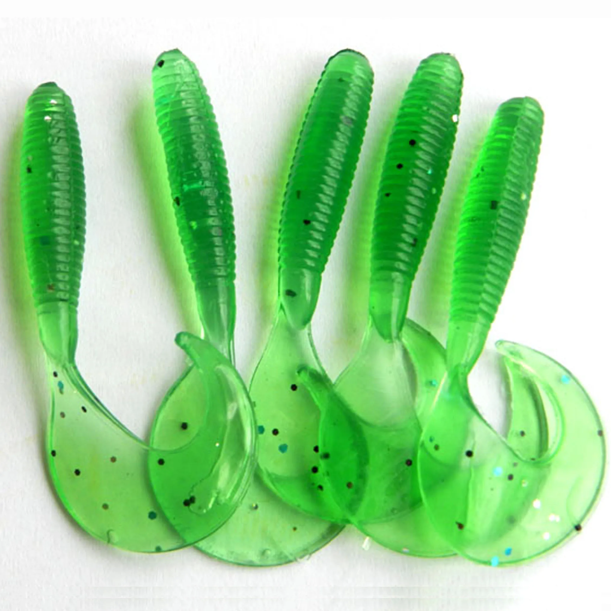 100pcs/lot soft bait 4 colors Soft lures 3.6g 8cm fishing lures fishing