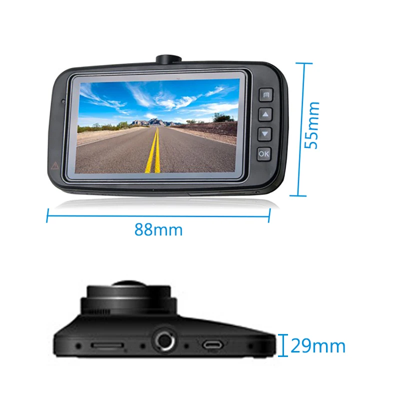  1080p DVR Car Recorder Dash Camera Video Recorder G Sensor Motion Detect WDR Driving Parking Camera