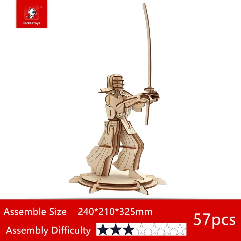 WoodCraft Assembly Construction Sets Wooden 3D Puzzle Robot Model Science Series Hobbies Toys Kids Teens Adult action figure