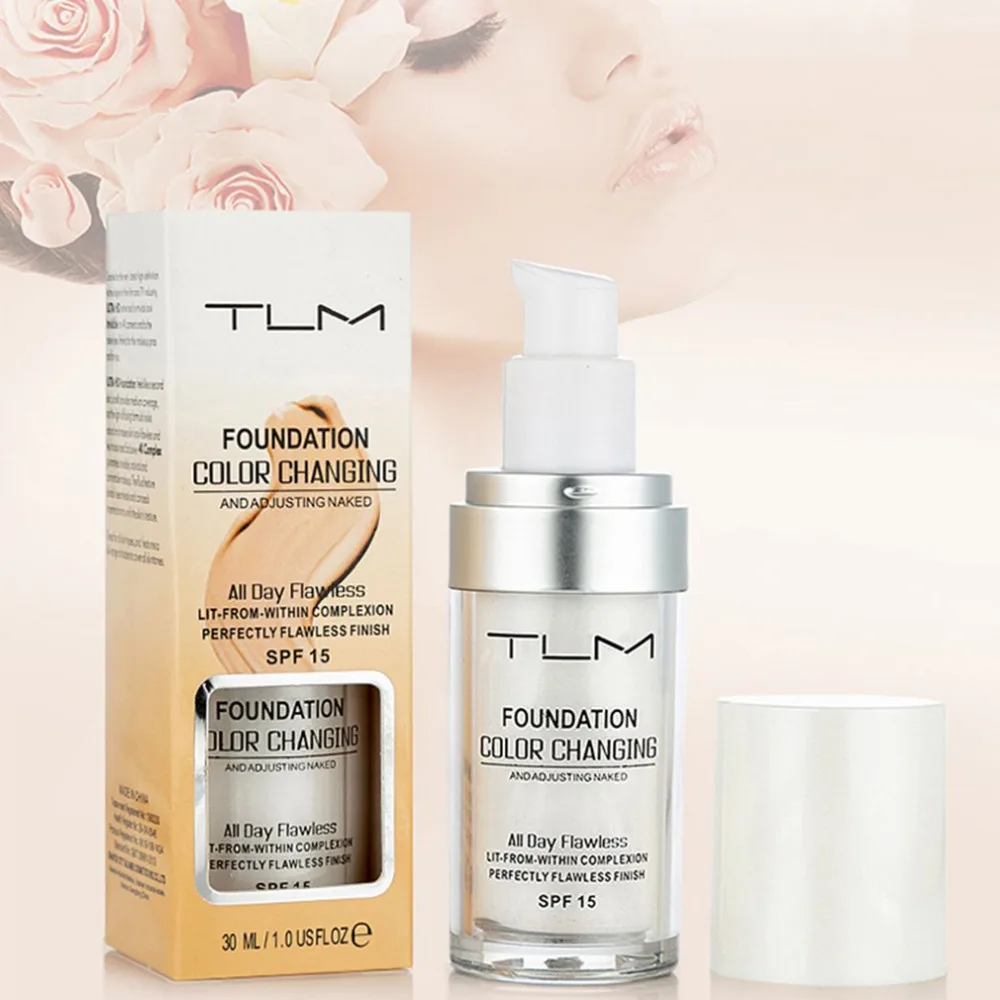 Горячо! TLM меняющий цвет консилер крем основа SPF15 жидкая основа макияж осветление гладкий телесный косметика для лица