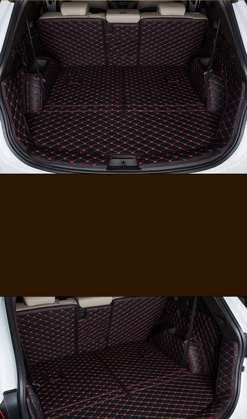 Волокна кожи багажник автомобиля коврик для hyundai santa fe 2013 3rd поколения автомобильные аксессуары