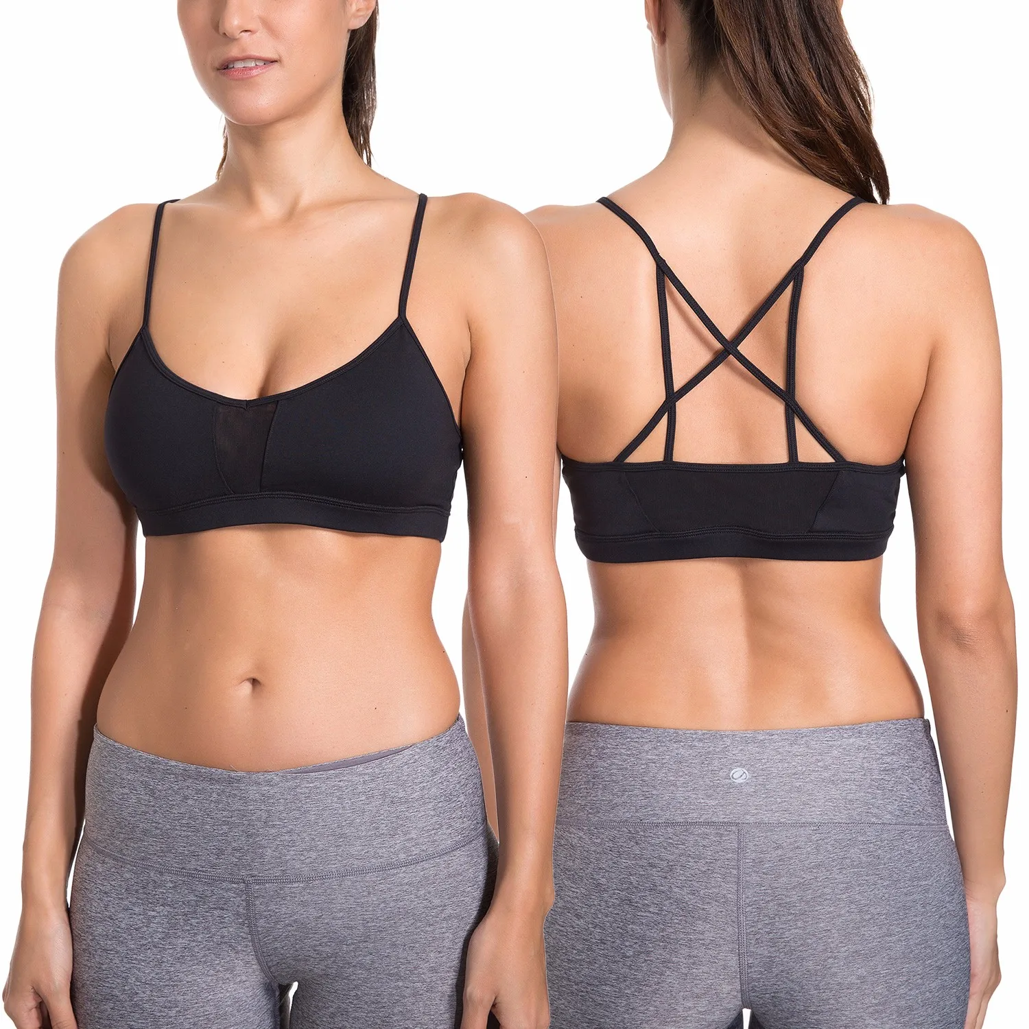 Buy CRZ YOGA Women's Mesh Strappy Back Cami Crisscross