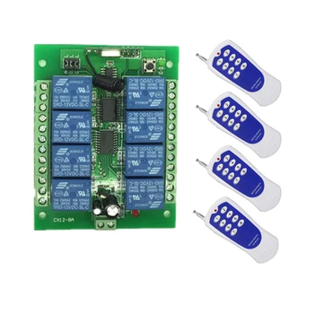 

DC 12V 24V 8 CH 8CH RF Wireless Remote Control Switch System Transmitter and Receiver/lamp/Garage Door/shutters/ window