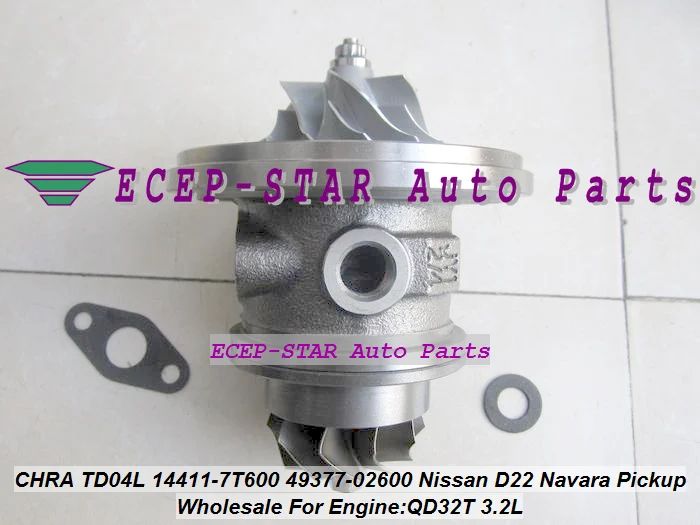 Турбо-картридж CHRA Core TD04L 14411-7T600 49377-02600 14411 7T600 4937702600 для NISSAN TD27 NS25 Navara D22 пикап 3.2L QD32T