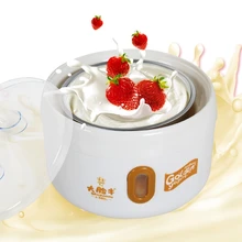 220V 15W 1L MOST FREE SHIPPING Automatic Yogurt MAKER Machine Stainless Steel Liner gift WHOLESALE 2018 new creative yogurt maker automatic thermostat 1l 15w energy saving diy yogurt machine kitchen appliance