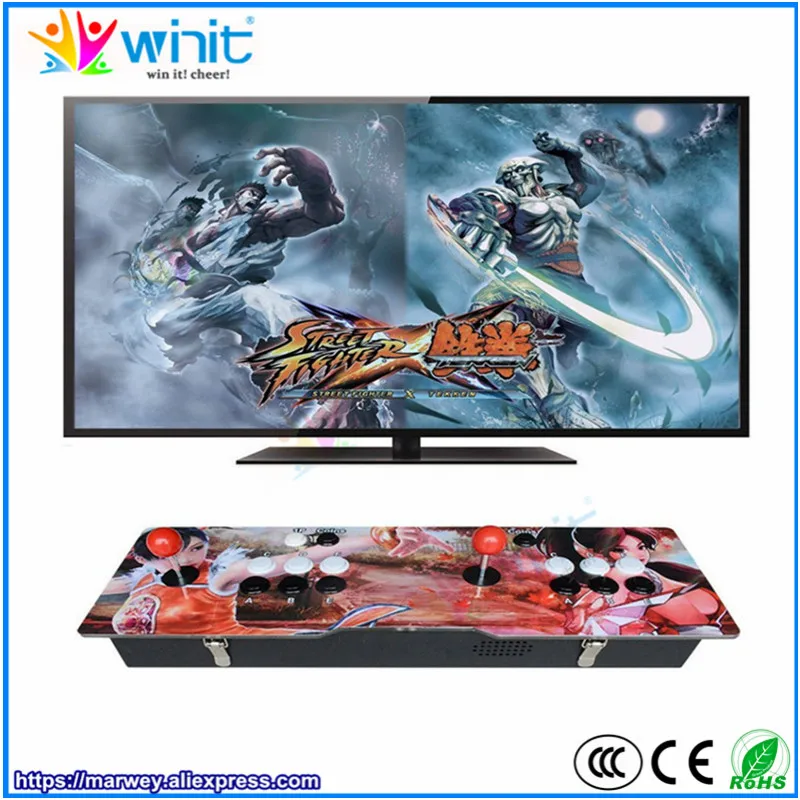 

Pandora 5S Arcade Game Box 1299 in 1 Retro Console 2 Player Jamma Cabinet USB Zero Delay Joystick for TV PC PS3 Support VGA