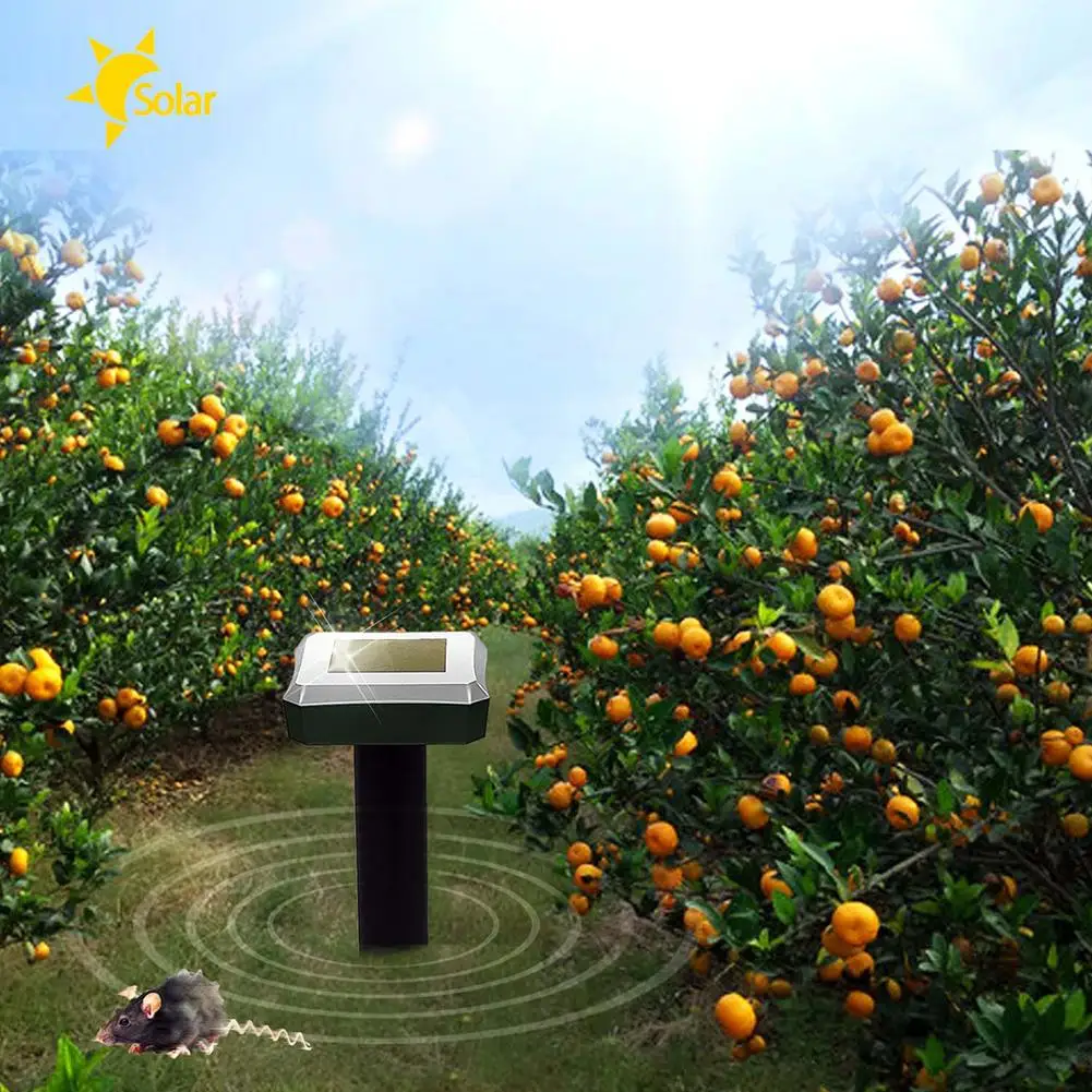 

Outdoor Garden Solar Power Mole Repellent Ultrasonic Mole Snake Bird Mosquito Mouse Ultrasonic Pest Repeller Control Garden Yard