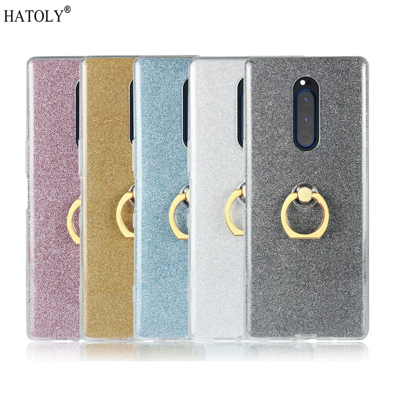 

For Sony Xperia XZ4 Case Shiny Bling Silicon Phone Case For Sony Xperia XZ4 Soft Finger Ring Cover For Sony Xperia XZ4 Funda