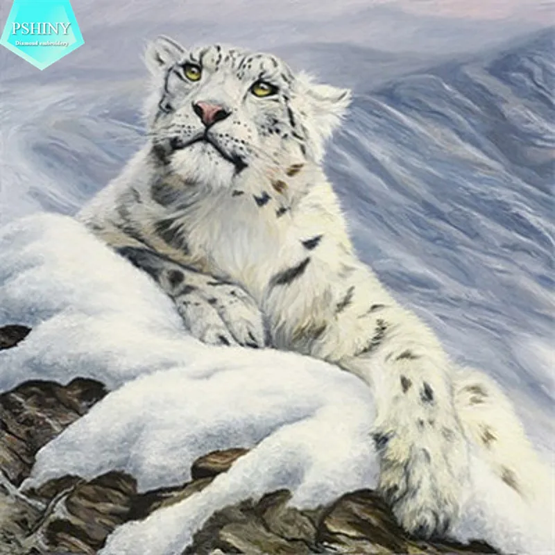 

PSHINY 5D DIY Diamond embroidery mountain tiger animals Pictures Full round rhinestone Diamond Painting cross stich