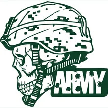 Venta caliente Grande Del Ejército Militar Soldado Cráneo Tatuajes de Camo Del Ejército Hombre Protrait Populares de Pared Casero Mural Decorativo de Vinilo Wallpaper Y-653