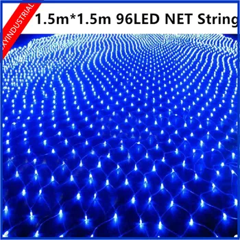 

96 led mesh net string light 1.5m x 1.5m Web Fairy Light Christmas Wedding Party Garden Xmas Garland tree Decor-9colors optional