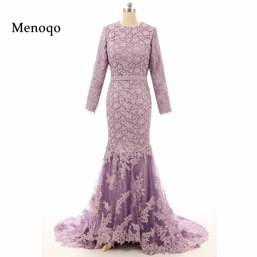 Real Sample Moslim Kant Luxe Prom Dresses 2019 Dubai Arabische Kaftan Lange Avondjurken Lilac Applique Lange Mouwen Formele Toga Real Sample Moslim Kant Luxe Prom Dresses 2019 Dubai Arabische Kaftan Lange Avondjurken Lilac Applique Lange Mouwen Formele Toga