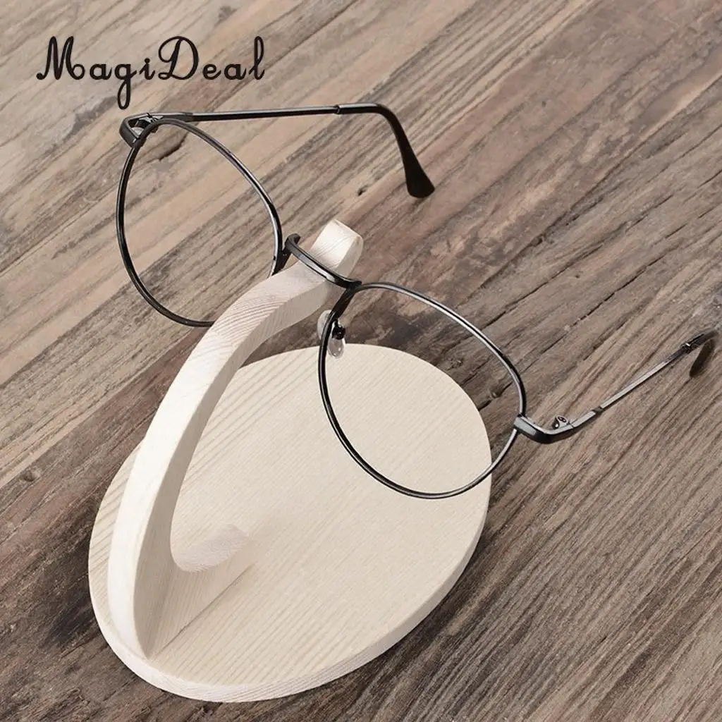 Wooden Glasses Display Rack Sunglass Stand Shelf Hanging Bracket Watches Jewelry Display