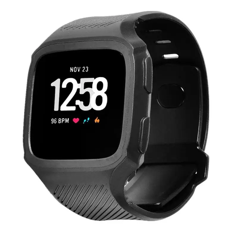 ALLOYSEED силиконовые полное покрытие Браслет для Fitbit Versa, ремешок сменный наручный ремешок для Fitbit Versa Ремешок Браслет аксессуар