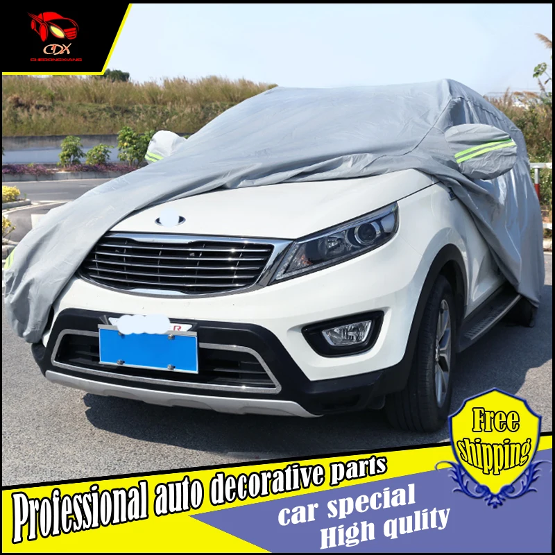 Car Cover For KIA Sportage R 2015 2016 PVC Cotton Material Car Surface
