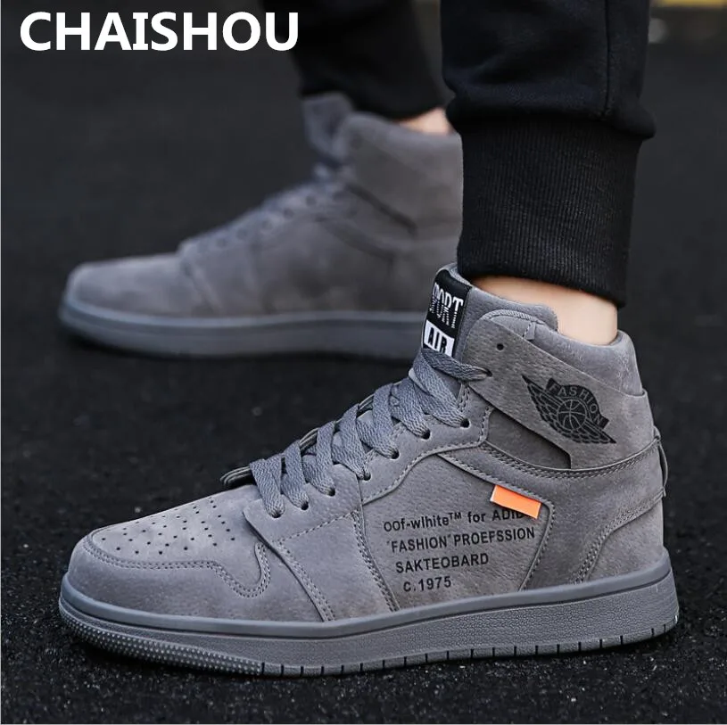 

CHAISHOU Hot Sale Men Casual Shoes Spring autumn Comfortable High help Sneakers For Male High Quality Zapatillas Hombre F-234