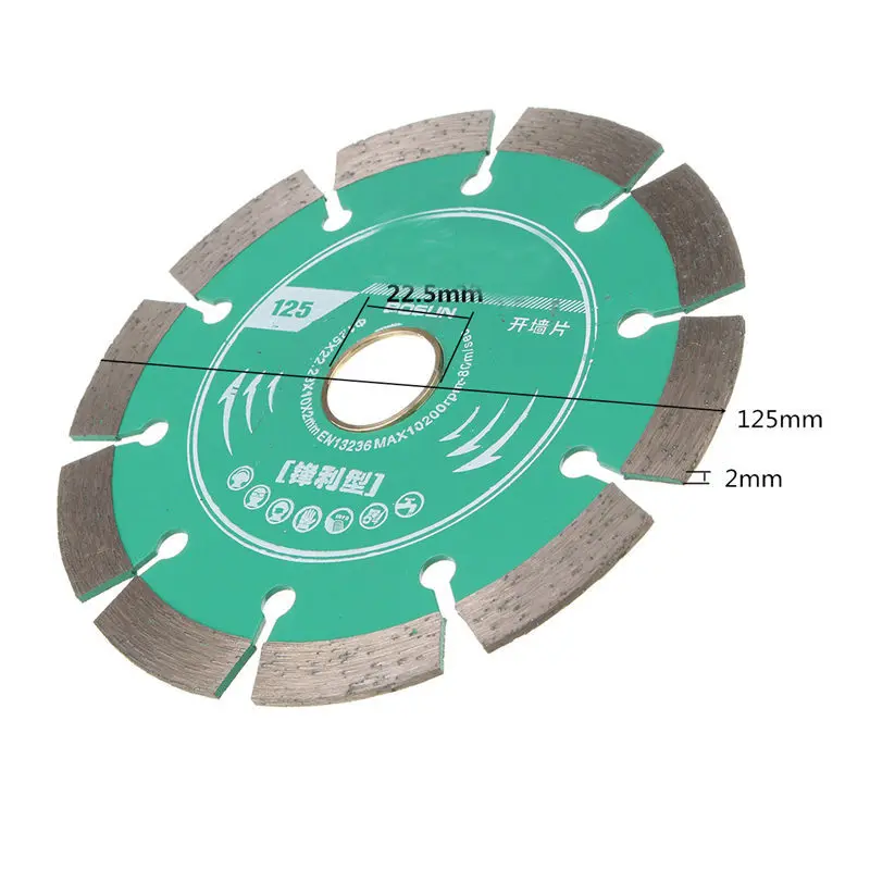 1 шт. 125 мм металлический сплав, бриллиант пилы отрезной диск для бетона мрамора каменной кладки плитка толщина 2 мм Инженерная резка