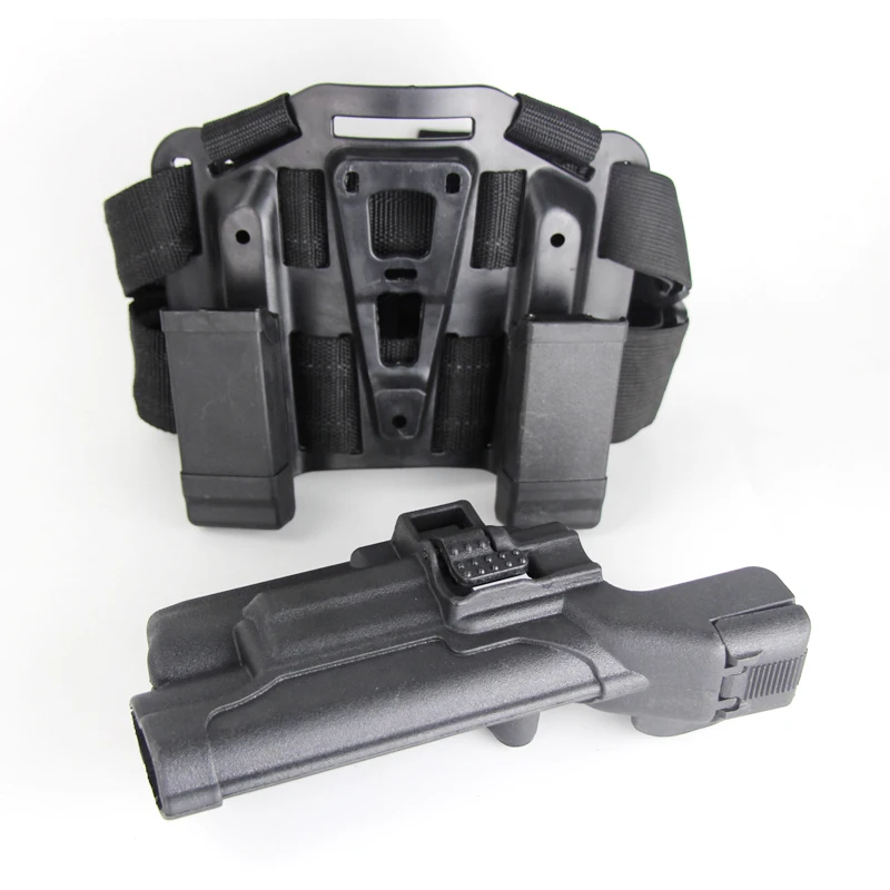 

Combat Pistol Colt 1911 Hand Gun Leg Holster Light Bearing Magazine Pouch Tactical Hunting Airsoft Gun Quick Drop Thigh Holster