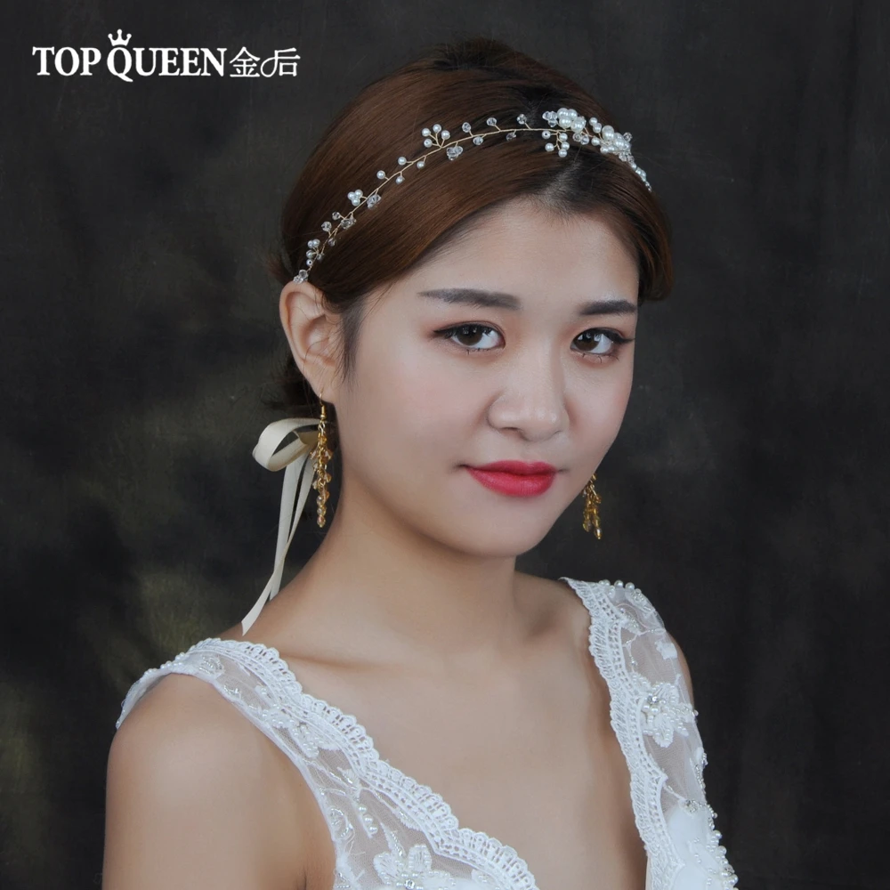 

TOPQUEEN HP126 Pearl Wedding Tiara Wedding Headband Wedding Headwear Bride Hair Jewelry Bridal Hairband Wedding Hair Accessories
