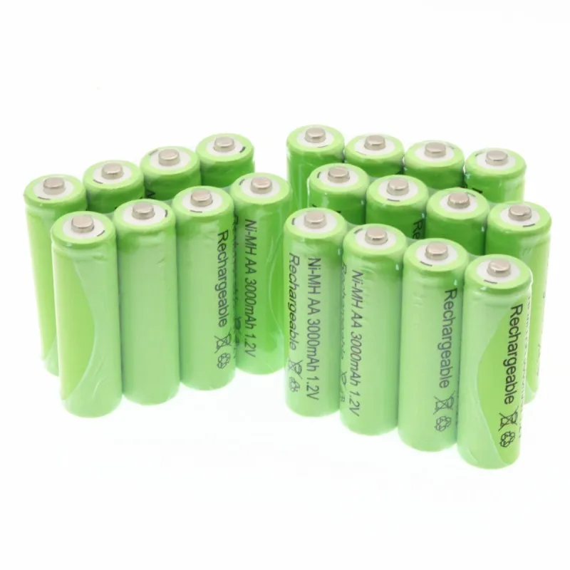 Лот 1,2 в 3000 мАч NI MH AA предварительно заряженные аккумуляторы NI-MH перезаряжаемые aa батареи для игрушек камера микрофон - Цвет: 20PCS