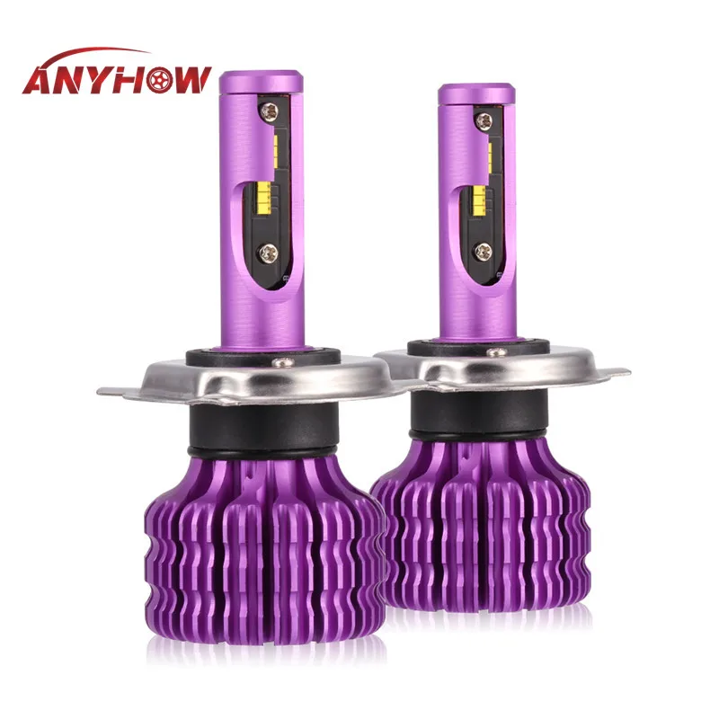 ANYHOW 2 шт. H7 светодиодный Автомобильный свет 12000lm 6000k h4 h1 h11 9005 hb3 9006 hb4 COB фары для авто