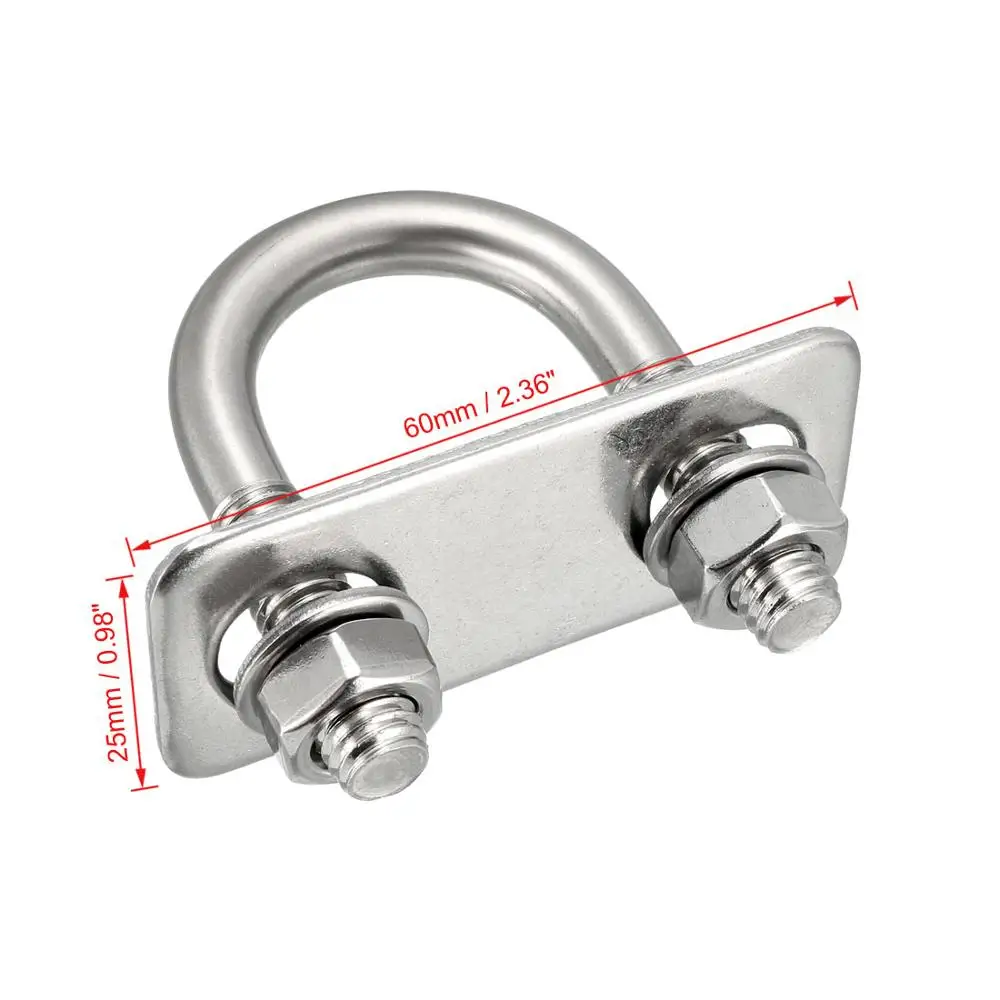 Новый Популярный U образный болт Uxcell 2 шт. M8 M10 25 мм 27 внутренняя ширина с гайками