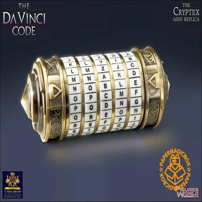 Da Vinci Code lock 5 alphabetic code lock chamber tank top props storage box real game Room Escape pro Party prop Takagism game