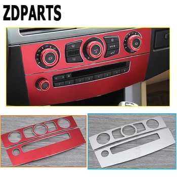 

ZDPARTS Car Aluminum Alloy Stickers For BMW E60 E61 M Sports Air Conditioner CD Panel Volume Control Knob Frame Cover