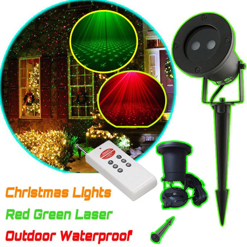 10pcs Outdoor Waterproof Laser Projector RG Garden Holiday Christmas Tree Red Green Landscape Light | Лампы и освещение