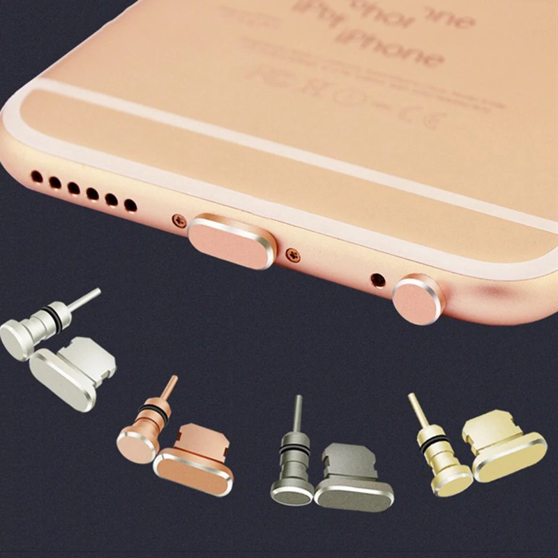 KMAX 3 in 1 Metal Alloy Earphone Jack Anti Dust Plug Earphone for