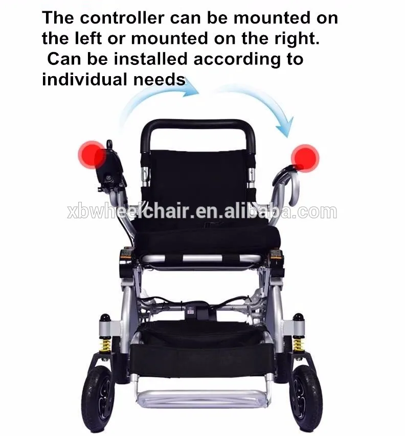  Lightweight portable travel aluminum alloy foldable electric wheelchair