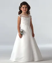 Girls Lace Flower Girl Dresses For Weddings 2020 A-Line Holy First Communion Dresses Girls Pageant Gowns 2017 two pieces lace flower girl dresses for weddings vintage pageant gowns communion