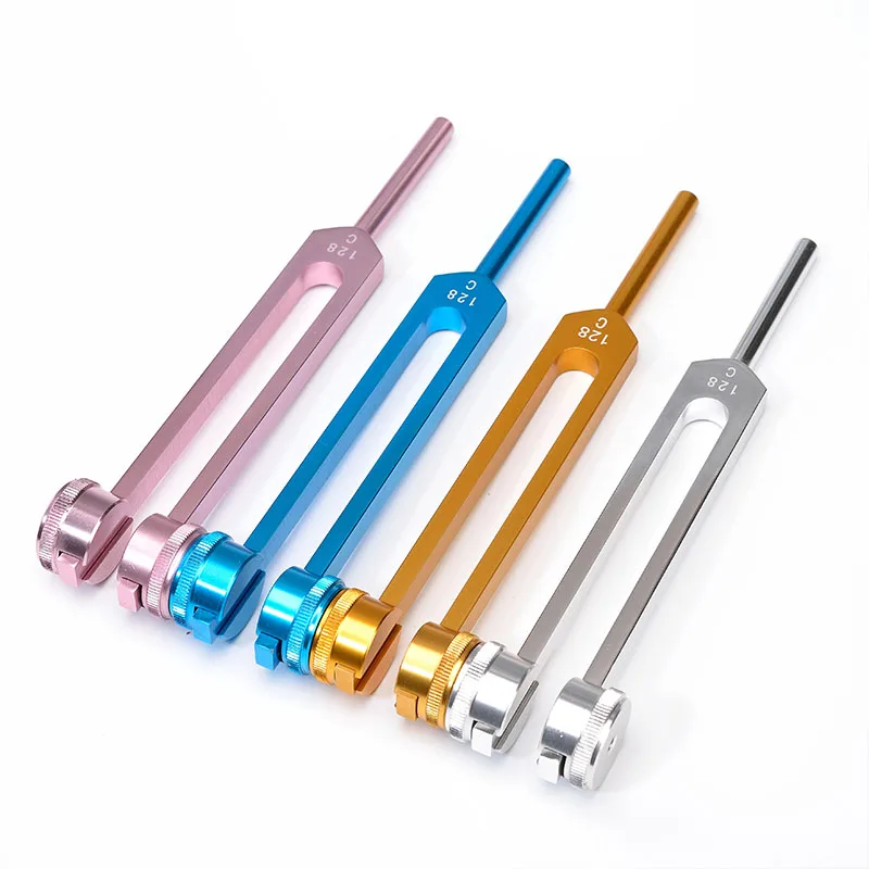 

128 Hz 256 Hz512 Hz Medical Neurological Tuning Fork Set with hammer for Sound Healing Therapy Aluminum Alloy Massage Relaxation